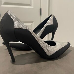 Diesel Black and Silver Heels